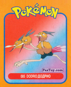PaxToy.com  Карточка / Card 085 Dodrio / Додрио из Pokemon mini BOX