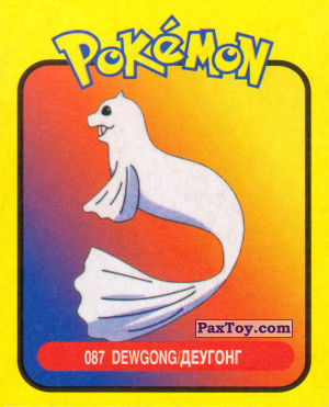 PaxToy.com  Карточка / Card 087 Dewgong / Дьюгонг из Pokemon mini BOX