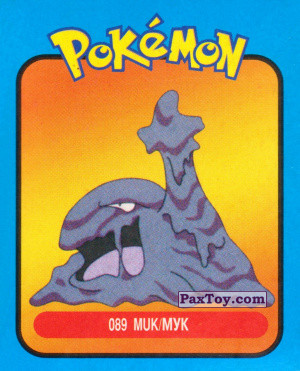 PaxToy.com  Карточка / Card 089 Muk / Мак из Pokemon mini BOX