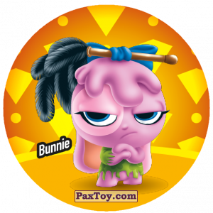 PaxToy.com  Фишка / POG / CAP / Tazo 095 Bunnie из Gamesa: Super Funki Punky