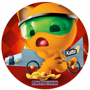 PaxToy.com  Фишка / POG / CAP / Tazo 099 Katto из Gamesa: Super Funki Punky
