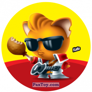 PaxToy.com  Фишка / POG / CAP / Tazo 125 Katto из Gamesa: Super Funki Punky