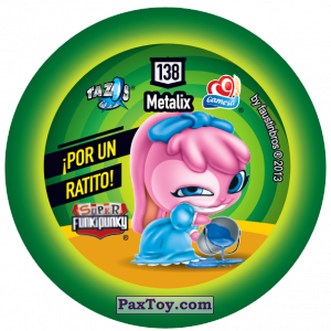 PaxToy.com - Фишка / POG / CAP / Tazo 138 Bunnie (Сторна-back) из Gamesa: Super Funki Punky