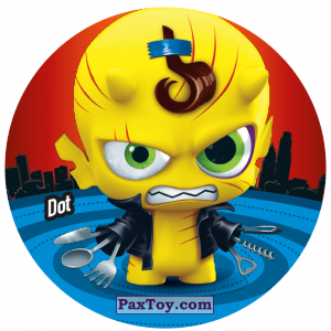PaxToy.com  Фишка / POG / CAP / Tazo 214 Dot из Gamesa: Super Funki Punky