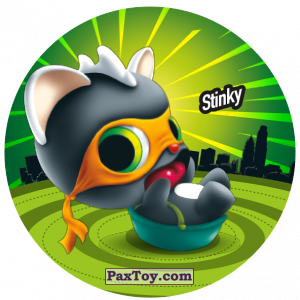 PaxToy.com  Фишка / POG / CAP / Tazo 215 Stinky из Gamesa: Super Funki Punky