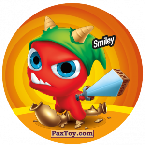 PaxToy.com  Фишка / POG / CAP / Tazo 219 Smiley из Gamesa: Super Funki Punky