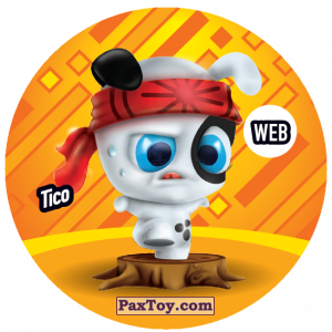 PaxToy.com  Фишка / POG / CAP / Tazo 234 Tico (WEB) из Gamesa: Super Funki Punky