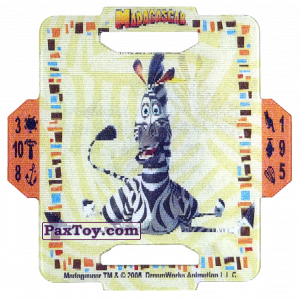 PaxToy.com  Q-Bitazo, Карточка / Card 14 Marty из Cerezos: Madagascar (TAZOS / Q-Bitazos)