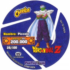 PaxToy.com - 028 Piccolo (Сторна-back) из Sabritas: Dragon Ball Z XFERAS Tazos