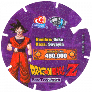 PaxToy.com - 11/30 Goku - Sayayin (Сторна-back) из Gamesa: Dragon Ball Z - Vuela Tazos Prismatic