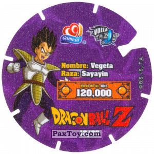 PaxToy.com - 12/30 Vegeta - Sayayin (Сторна-back) из Gamesa: Dragon Ball Z - Vuela Tazos Prismatic