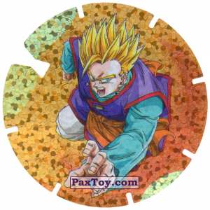 PaxToy.com  Фишка / POG / CAP / Tazo 16/30 Gohan - Sayayin из Gamesa: Dragon Ball Z - Vuela Tazos Prismatic