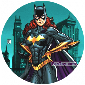 PaxToy.com  Фишка / POG / CAP / Tazo 51 Batgirl из Chipicao: Justice League