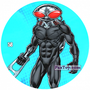 PaxToy.com  Фишка / POG / CAP / Tazo 58 Black Manta из Chipicao: Justice League