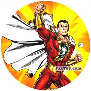 PaxToy.com  Фишка / POG / CAP / Tazo 68 Captain Marvel из Chipicao: Justice League