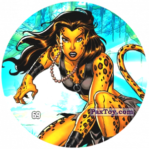 PaxToy.com  Фишка / POG / CAP / Tazo 69 Cheetah из Chipicao: Justice League