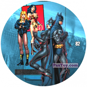 PaxToy.com  Фишка / POG / CAP / Tazo 82 Batman and Catwoman из Chipicao: Justice League
