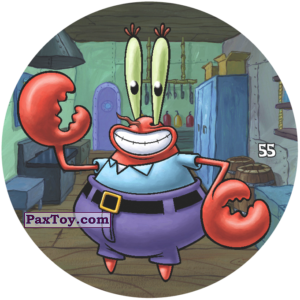 PaxToy.com  Фишка / POG / CAP / Tazo 055 Hi, I a'm Mr. Krabs из Chipicao: Sponge Bob