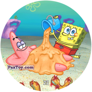 PaxToy.com  Фишка / POG / CAP / Tazo 073 Игра в песочнице из Chipicao: Sponge Bob