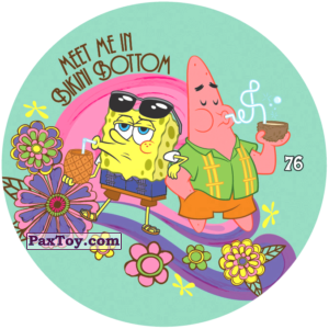 PaxToy.com  Фишка / POG / CAP / Tazo 076 Meet Me in Bikini Botom из Chipicao: Sponge Bob