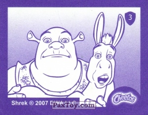 PaxToy.com - 03 Шрек, Кот и Осёл (Сторна-back) из Cheetos: Shrek the Third Stickers