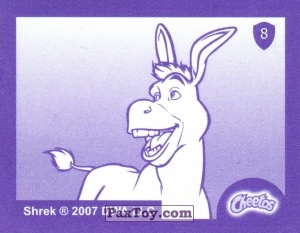 PaxToy.com - 08 Осёл (Сторна-back) из Cheetos: Shrek the Third Stickers
