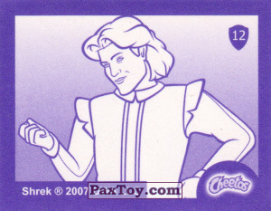PaxToy.com - 12 Принц (Сторна-back) из Cheetos: Shrek the Third Stickers