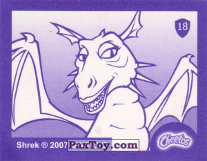 PaxToy.com - 18 Дракон (Сторна-back) из Cheetos: Shrek the Third Stickers