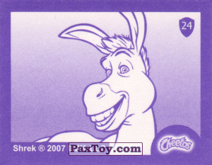 PaxToy.com - 24 Раздельный стикер - Осел и Шрек (Сторна-back) из Cheetos: Shrek the Third Stickers