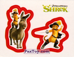 PaxToy.com 26 Раздельный стикер - Кот и Осел из Cheetos: Shrek the Third Stickers