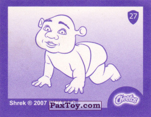 PaxToy.com - 27 Раздельный стикер - Детки огры (Сторна-back) из Cheetos: Shrek the Third Stickers