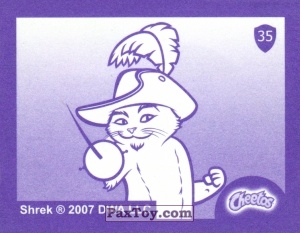 PaxToy.com - 35 Раздельный стикер - Шрек и Друзья (Сторна-back) из Cheetos: Shrek the Third Stickers