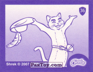 PaxToy.com - 36 Раздельный стикер - Шрек и Друзья (Сторна-back) из Cheetos: Shrek the Third Stickers