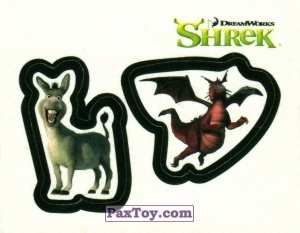 39a Раздельный стикер - Осел и Дракон из Cheetos: Shrek the Third Stickers PaxToy.com 39a Раздельный стикер - Осел и Дракон из Cheetos: Shrek the Third Stickers