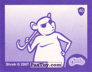 PaxToy.com - 40 Раздельный стикер - Пиноккио и Слепая Мышь (Сторна-back) из Cheetos: Shrek the Third Stickers