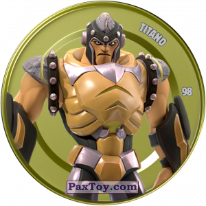 PaxToy.com  Карточка / Card, Фишка / POG / CAP / Tazo 98 TITANO (Metallic Cap) из Chipicao: GORMITI