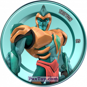 PaxToy.com  Карточка / Card, Фишка / POG / CAP / Tazo 99 TRITYON (Metallic Cap) из Chipicao: GORMITI