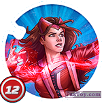 PaxToy.com  Фишка / POG / CAP / Tazo 12 Scarlet Witch из Circle K: Shieldz Marvel