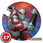 PaxToy.com  Фишка / POG / CAP / Tazo 17 Drax из Circle K: Shieldz Marvel