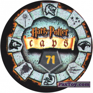 PaxToy.com - Фишка / POG / CAP / Tazo 71 (Сторна-back) из Harry Potter Caps - Гарри Поттер Фишки