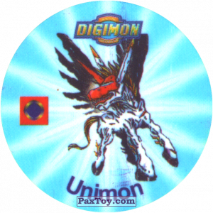 PaxToy.com 003.2 Unimon a из Digimon Pogs Tazos