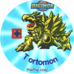 PaxToy.com 007.1 Tortomn a из Digimon Pogs Tazos