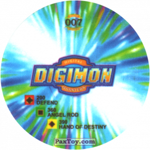 PaxToy.com - 007.2 Dolphmon a (Сторна-back) из Digimon Pogs Tazos
