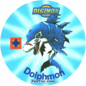PaxToy.com 009.1 Dolphmon a из Digimon Pogs Tazos