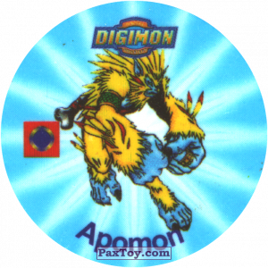 PaxToy.com 009.2 Apomon a из Digimon Pogs Tazos