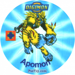 PaxToy.com 010.1 Apomon a из Digimon Pogs Tazos