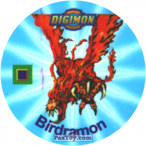 PaxToy.com 010.2 Birdramon a из Digimon Pogs Tazos