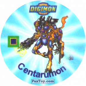 PaxToy.com - 016.1 Centarumon a из Digimon Pogs Tazos