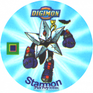 PaxToy.com 016.2 Starmon a из Digimon Pogs Tazos