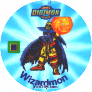 PaxToy.com 020.2 Wizardmon a из Digimon Pogs Tazos